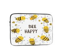 Bee Happy - Funda para portátil de 17 pulgadas, bonita bolsa para laptop de 17 pulgadas, resistente al agua, bolsa de transporte para computadora de negocios, a prueba de golpes
