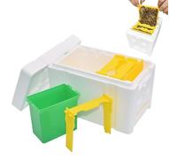 Bee Hive Box, Foam Honey Bee Nest Kit, 9.45x5.91x6.5 Inches Insulated Lightweight Structure, Beekeeping Body for Starter Farm, Winter Harvest, Backyard, Patio, Live Management
