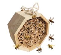 Bee Houses for The Garden,Wooden Bee Hive - Butterfly House, Poliniating Palace for Wasp, Butterfly, Attracts Poliniators