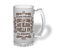 Bee Ingenious Jarra cerveza personalizada de cristal esmerilado. Jarra de cerveza original. Colección reconocer (Has dejado huella)