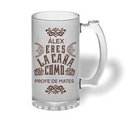 Bee Ingenious Jarra cerveza personalizada de cristal esmerilado. Jarra de cerveza original: ... Eres la caña como ... Con nombre y profesión personalizados