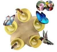Bee Insect Drinking Cup,2024 New Bee Cups Water For Bees Garden,Bee Cups For Thirsty Pollinators,Vibrant Bee Cups For Garden,Drinking Cup For Garden Verandahs (Yellow)