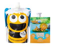 Bee it x Ape Maya Kit Champú & Body Wash 250 ml + Protector Solar SPF 50+ 50ml - Limpiador Natural + Alta Protección Solar para Niños y Piel Sensible (BLU)