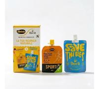 Bee it x Mielizia Sport Kit - Set de refuerzo de energía natural SportPocket miel, polen y papilla reina + gel de ducha regenerador con miel orgánica - Energía y recuperación después del entrenamiento