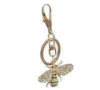 Bee Keychain, Rhinestone Charm Key Holder, Sparkling Decorative Key Ring, Elegant Bag Wallet Accessory, Compact Metal Design, Ideal for Birthday Christmas and Holiday