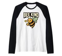 Bee Kind Enthusiast Matters Love Kindness Cita Positividad Camiseta Manga Raglan