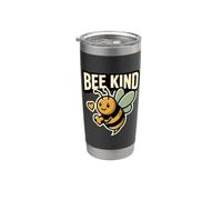 Bee Kind Enthusiast Matters Love Kindness Cita Positividad Vaso térmico de acero inoxidable de doble pared