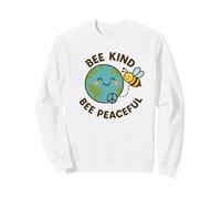 Bee Kind Peaceful Cute Earth Peace Design con positividad Sudadera