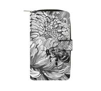 Bee on A Flower Honey Floral - Cartera larga de piel sintética para mujer, organizador de mano para oficina y viajes