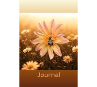 Bee on Flower Journal: The inside features a signature page and 124 lined pages for journaling
