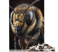 Bee Portrait on Dark Puzzle 1000 Piezas, Rompecabezas Para Adultos, Rompecabezas Imposable, Rompecabezas Juego De Habilidad Para Toda La Familia, Rompecabezas Para Adultos, Rompecabezas 1000pcs (75x50