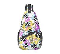 Bee Sling Bag, Chest Bag Daypack, Crossbody Sling Mochila para Viajes, Deportes, Correr, Senderismo