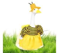 Bee Style Goose Outfit - Spring Porch Statue Dress, 3.34 Inch Seasonal Decor Soft Fabric Material, Lawn Costume with Elastic Easy Fit, Garden Accent Charming Look, Statue Clothing for Outdoor Patio