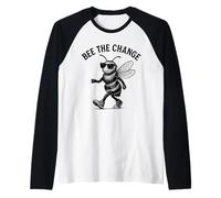 Bee The Change Cool Gafas de Sol motivacionales Camiseta Manga Raglan