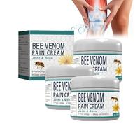 Bee Venom Crema curativa para el dolor y los huesos - Alivio del dolor ultra fuerte, gel avanzado de veneno de abeja terapia de articulaciones y huesos, para brazo, cintura, espalda (3 Unidades)