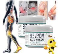 Bee Venom Pain and Bone Healing Cream,Ultra Strength Pain Relief, Bee Venom Joint And Bone Healing Cream,Bee Venom Pain Cream,New Zealand Bee Venom Cream,Provides for Back,Neck,Hands,Feet. (2 Pcs)