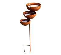 Bee Watering Station - 3 Tier Cascade Stake | Vintage Bird Waterer | Garden Water Catcher Bee Feeder For Lawn Patio Landscape Pathway Ground Park Wild Hummingbird Butterfly Chickadee