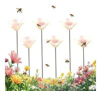 Bee Watering Station 6 Pieces Flower BD Bird Baths Butterfly feederird Bath | Bee Water Station for Butterfly Bird Outdoor Garden Patio Lawd bird baths butterfly feeders outdoor feeding stationsn Balcony