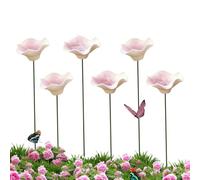 Bee Watering Station Ceramic 6 Pieces Ceramic Flower Bird Bath | Bee Waterer for Butterfly Feeding Garden Outdoor Patio Lawn Balcony Pot