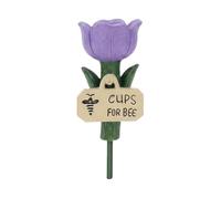 Bee Watering Station, Flower Shaped Resin Garden Feeder, Decorative Outdoor Bee and Hummingbird Water Dish, Durable Weather Resistant Craft Finish, Garden Wildlife Accessory, Backyard Courtyard