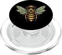 Bee With Crown Graphic For Beekeepers And Queens PopSockets PopGrip para MagSafe