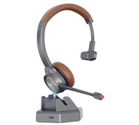 Beebang Auriculares inalámbricos, mono Bluetooth con micrófono y dongle USB para PC, 30 horas de tiempo de conversación, auriculares inalámbricos para Mac, ordenador, Skype, teasms, zoom, portátil