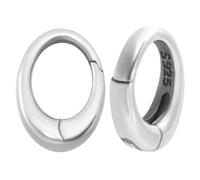 Beebeecraft 1 caja 2 uds. Anillos de Resorte 925 anillos Ovalados de Plata de Ley de 9x6x2mm Anillo de Resorte Cierre de Gatillo para Fabricación de Joyas DIY