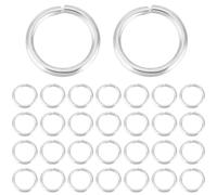 Beebeecraft 1 Caja 300 Piezas de 7 mm de Eslabones de Anillo Redondos de Acero Inoxidable Y Plata Anillos de Salto Abiertos de Un Solo Bucle para Manualidades Joyería Pulseras Collares Suministros