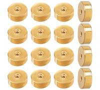 Beebeecraft 1 Caja 50 uds. Respaldos de Bola de Tornillo 18k Chapado En Oro Geometría de Acero Inoxidable Redondo Plano Reemplazo de Pendientes para Joyería Suministros para Hacer Pendientes