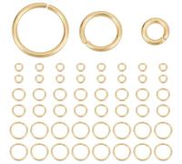 Beebeecraft 1 Caja de 1000 Anillas de Salto Abiertas Chapadas En Oro de 18 Quilates 304 Anillas de Acero Inoxidable de Un Solo Bucle Conectores para Hacer Joyas Pulseras Collares Manualidades