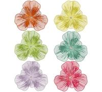 Beebeecraft 1 Caja de 12 y 430 Tapas de Acero Inoxidable con Cuentas Florales Impresas En Aerosol Adornos Florales Huecos para Manualidades con Temática Floral Pulseras Llaveros Y Bisutería