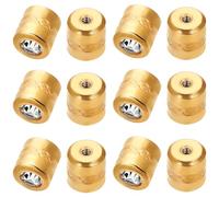Beebeecraft 1 Caja de 20 Piezas de Cierres de Rosca para Pendientes de Acero Inoxidable Chapado En Oro de 14 Quilates con Circonita Cúbica Pequeña Repuesto Seguro Y Cómodo Cierres Planos para Hacer