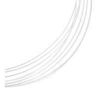 Beebeecraft 1 Caja de Alambre Redondo de 1M de Plata de Ley 925 Alambre Redondo de 0.4mm para Manualidades Envoltura de Alambre Fabricación de Joyas DIY Proyecto de Carrete Pulsera Y Aretes