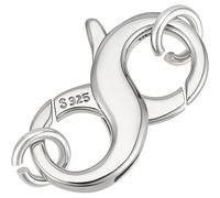 Beebeecraft 1 Caja de Cierres Dobles de Pinza de Langosta 925 Cierres de Plata de Ley para Collares Y Joyas con Anillos Dobles para Hacer Pulseras Y Extensores de Collares