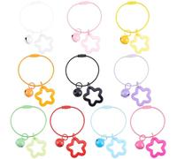 Beebeecraft 10 Llavero de Estrella Acrílica de 10 Colores con Forma de Campana Colorida Cierre de Clip para Bolso Llavero para Llaves de Coche Monedero Mochila Accesorios de Decoración.