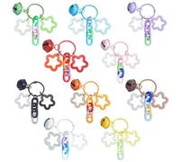 Beebeecraft 10 Piezas 10 Colores Acrílico Estrella Llavero Colorido Campana Estrella Llavero Hebilla Clip Bolso Charm Lindo para Llaves de Coche Cartera Mochila Decoración Accesorios