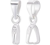 Beebeecraft 10 unids/Caja Pinch Bails Broche 925 Sterling Silver Ice Pick Pinch Bails Dangle Charms Colgante Conector para Collar Fabricación de Joyas
