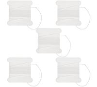 Beebeecraft 5 Pieza de 2.19 Yardas de Cordón de Seda Real Blanco Elementos Básicos Sedas Puras Naturales Hilo de Perla para Enhebrar Cordones para Anudar Perlas Piedras Preciosas Cristales Cuentas