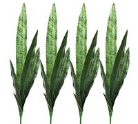 Beebel 4 Plantas Artificiales de 30 Pulgadas, Planta de Serpiente Sansevieria, vegetación de plástico, Planta de Agave sintética decoración del hogar, Oficina, Interior y Exterior
