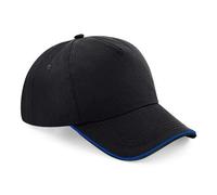 Beechfield Autntico Ribeteado 5 Tapa de Panel Contraste Dos Tonos Gorra Bisbol