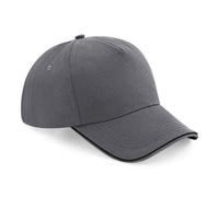 Beechfield Autntico Ribeteado 5 Tapa de Panel Contraste Dos Tonos Gorra Bisbol