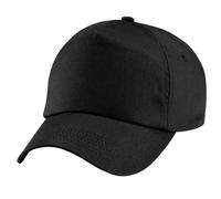 Beechfield B010.Bur 5-Panel Gorra, Unisex, Negro, Talla única