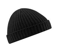 Beechfield B460 Trawler Gorro de Punto, Unisex Adulto, Negro, Talla única
