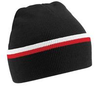 Beechfield B471.BLK-CSR-WHI Teamwear Gorro, Unisex, Negro, Talla única