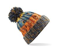 Beechfield B486 - Gorro de Invierno con pompón y sacacorchos, Retro Blues, Talla única