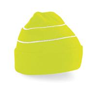 Beechfield Enhanced-Viz Beanie Gorro, Unisex Adulto, Fluoresent Yellow, o/s