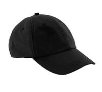 Beechfield - Gorra béisbol de 6 paneles impermeable unisex (Talla Única/Negro)