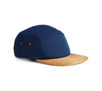 Beechfield - Gorra plana con visera de piel de ante 5 paneles - Verano/Playa (Talla Única/Azul marino)