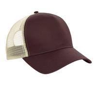 Gorra de béisbol de malla de marca Beechfield Chocolate / caramel Talla única