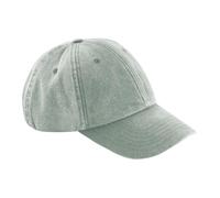 Beechfield - Gorra vintage verde salvia, sombrero de sol, gorras de béisbol para hombres y mujeres, sombreros de golf, sombreros de correr, sombrero de tenis, sombrero deportivo, 100% reciclado, Verde